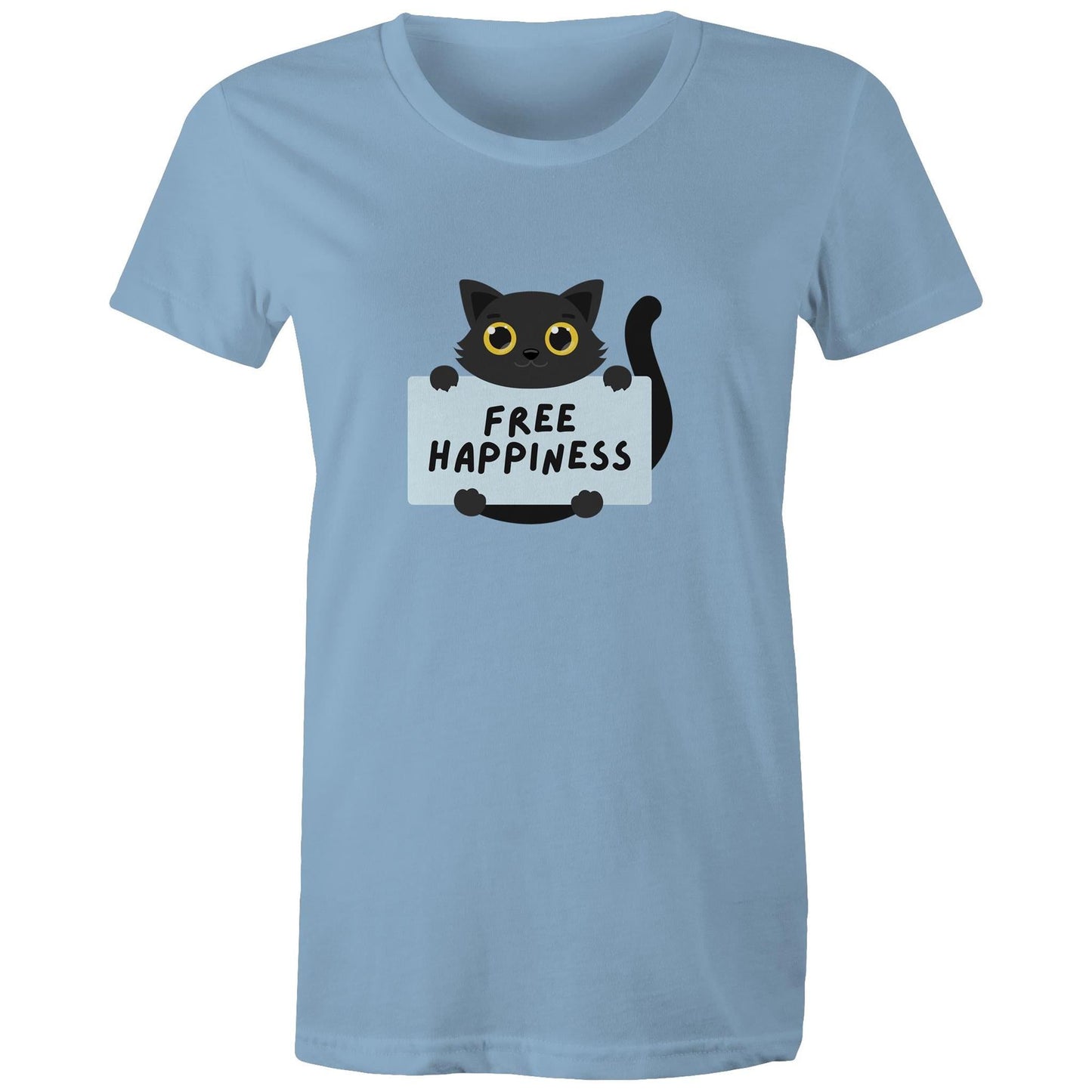 Women's Maple Tee Free Happiness Print 