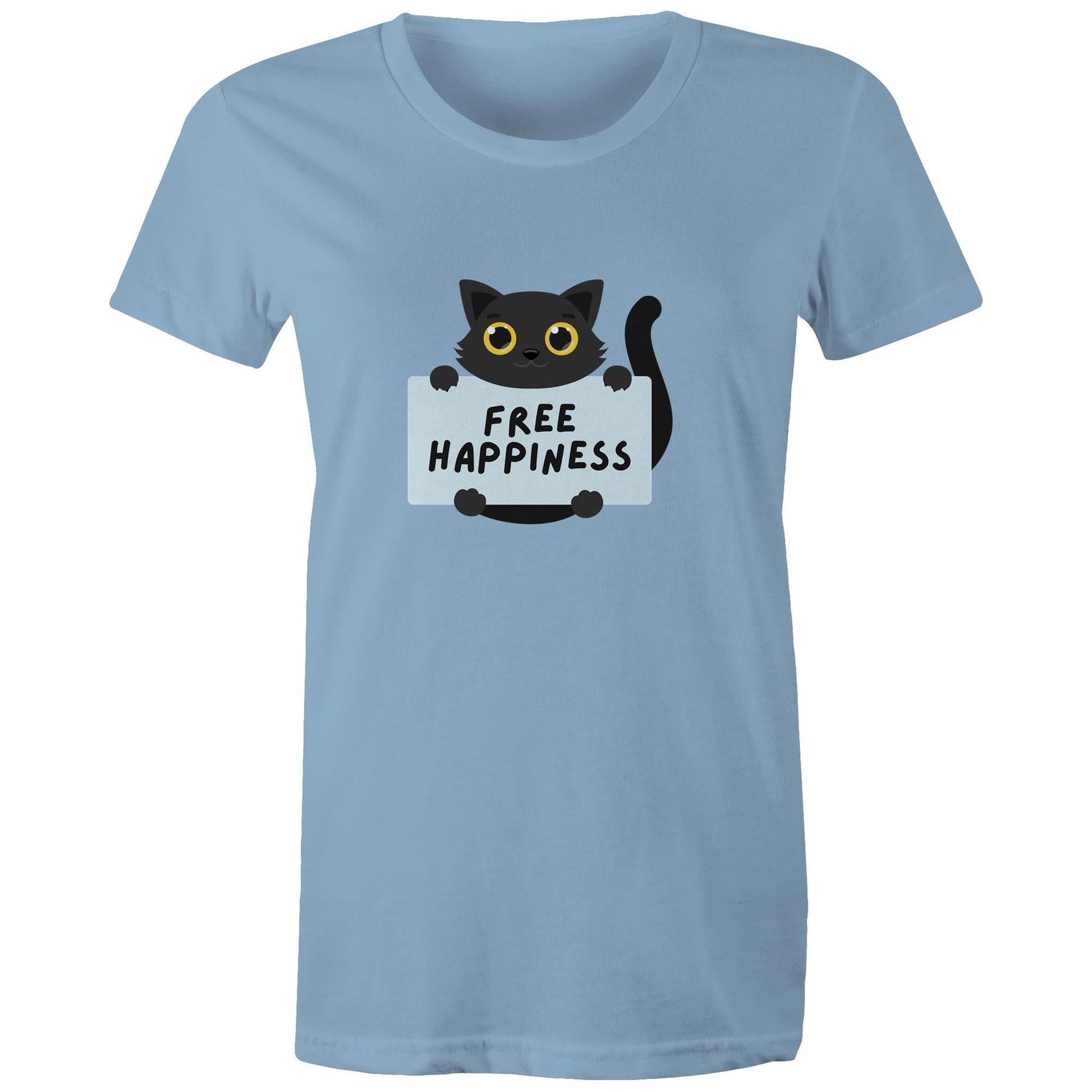 Women's Maple Tee Free Happiness Print 