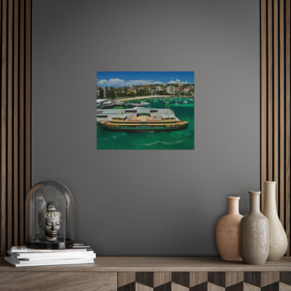 MV Collaroy at Manly Wharf Photography by Haig Gilchrist -  Ferry Harbour Poster — Coastal Travel Wall Art