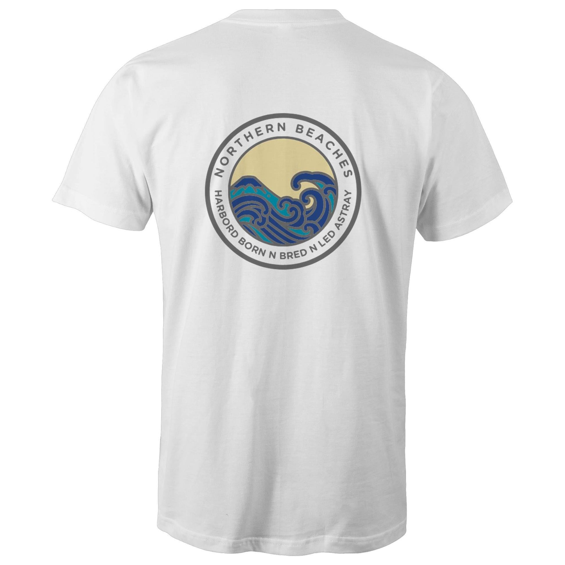 AS Colour Staple - Cotton T-Shirt Harbord Born n Bred n Led Astray logo on back or change customise logo with personalisation option - Lost Manly Shop