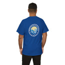 Heavy Cotton T-Shirt with free Canva custom designed logo front and back 