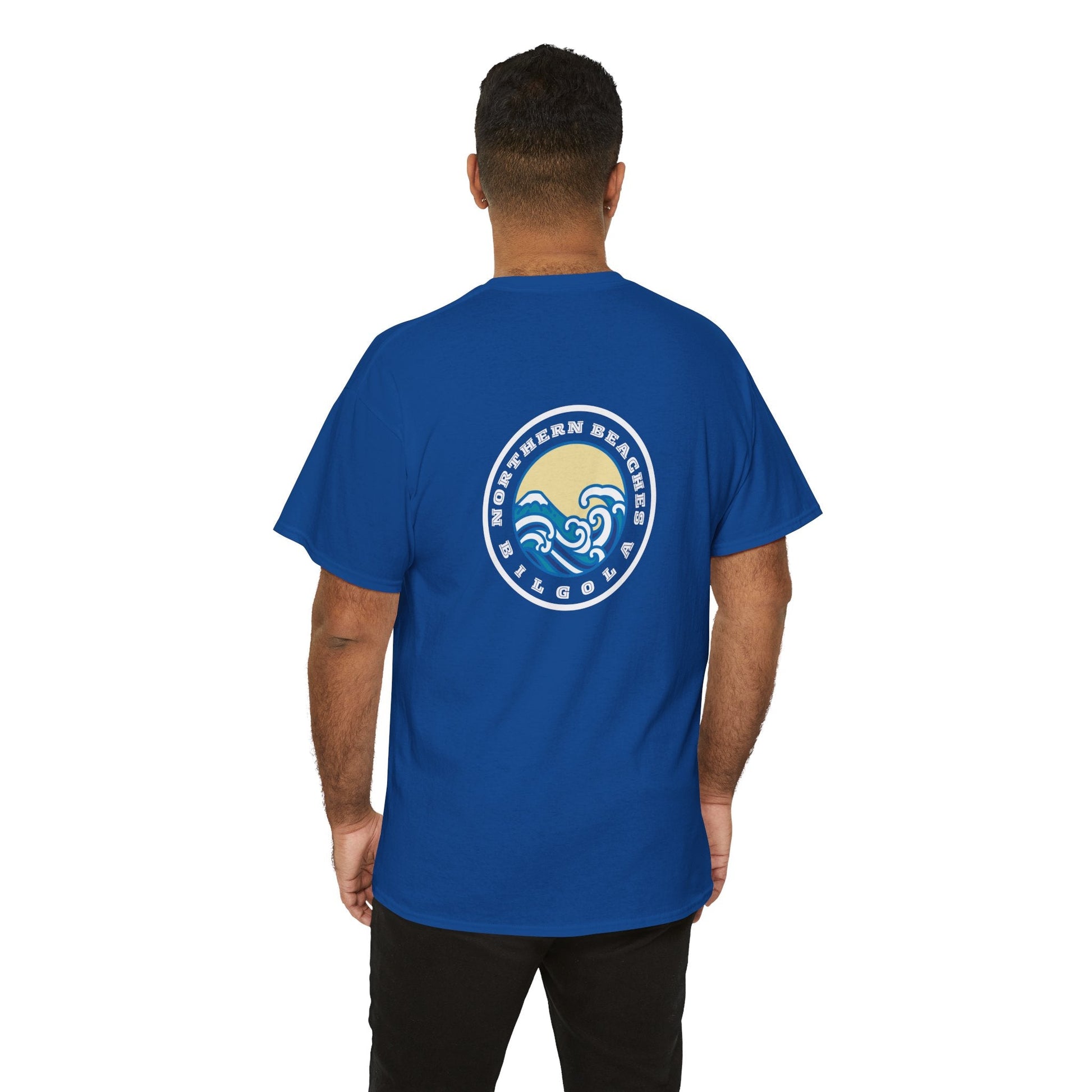 Heavy Cotton T-Shirt with free Canva custom designed logo front and back 