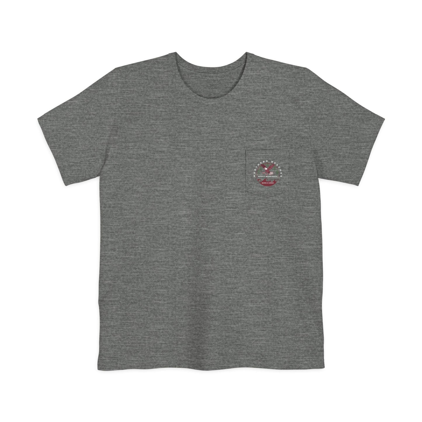 Manly Warringah Born n Bred Unisex Pocket T-shirt Printify