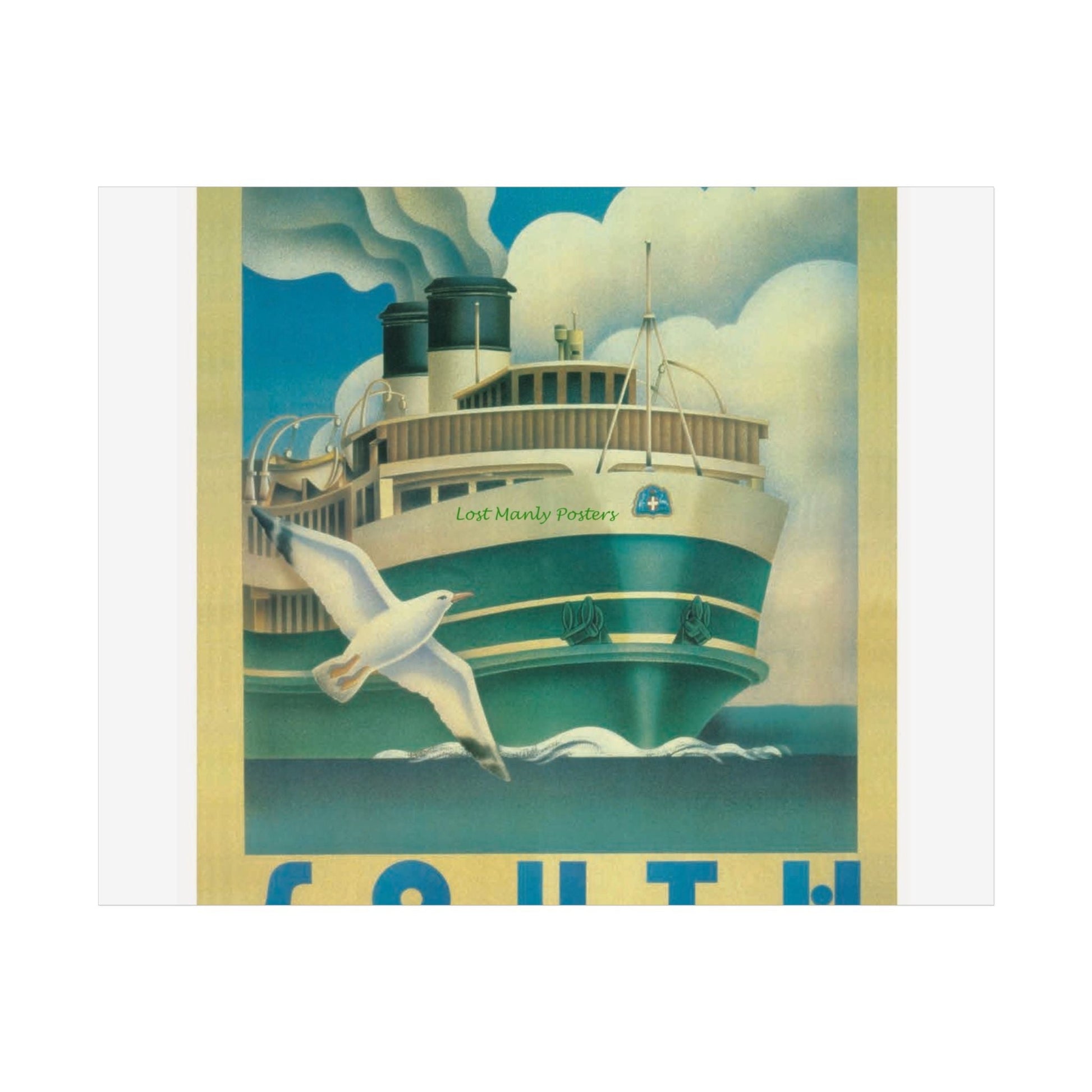 Custom Order your Lost Manly Poster - Nautical Wall Art, Coastal Decor, Beach House Print, Gift for Sailors, Age Spots Included 