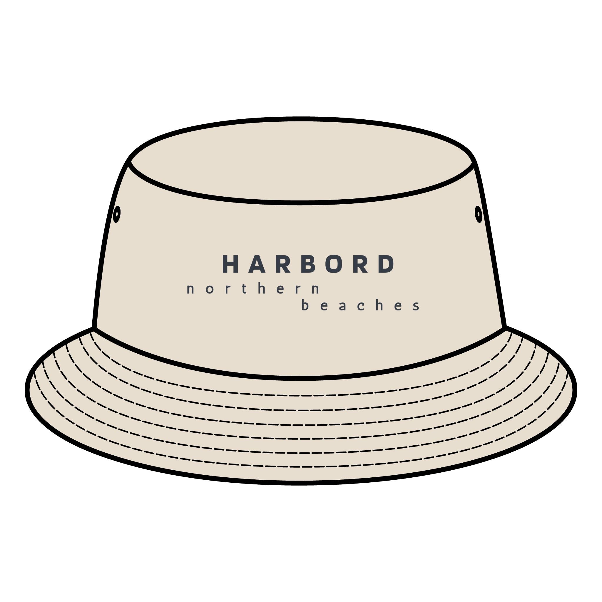 HARBORD NB Bucket Hat with Custom Northern Beaches Logo Design Printify