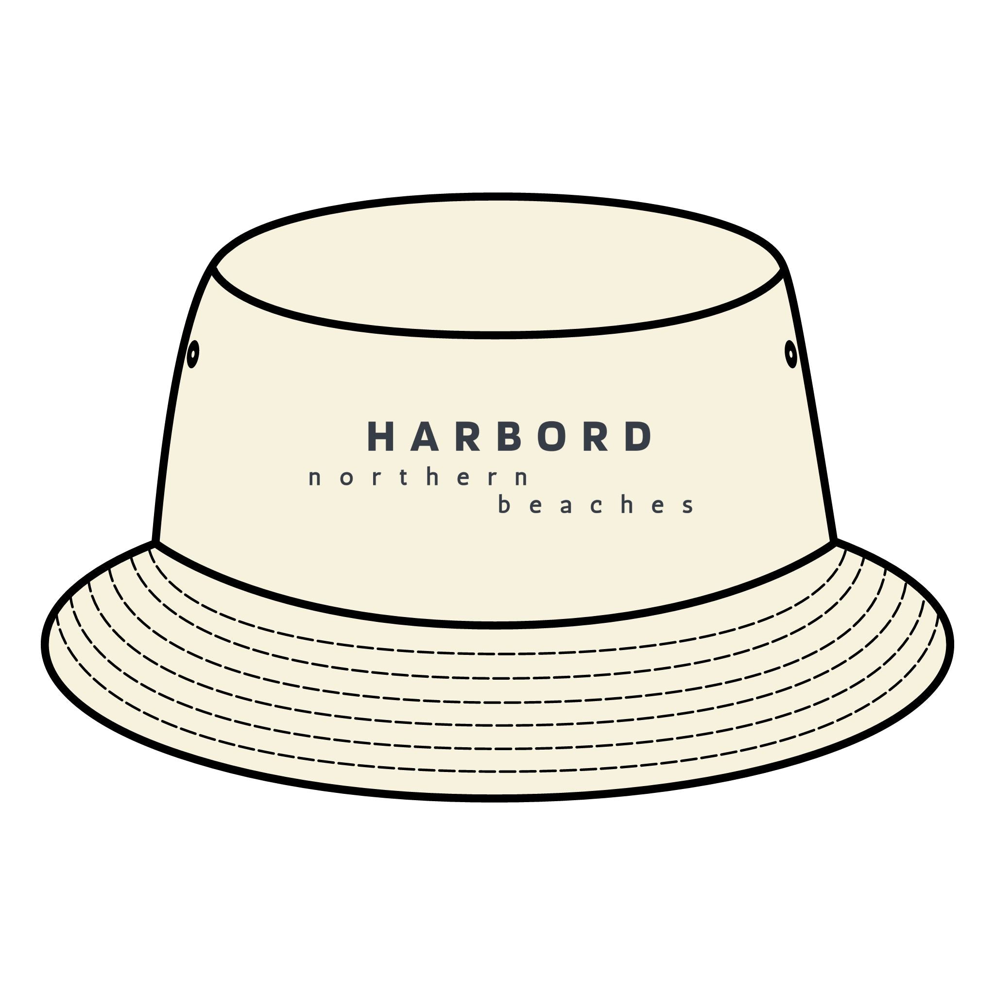 HARBORD NB Bucket Hat with Custom Northern Beaches Logo Design Printify