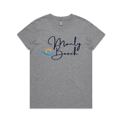 Lost Manly Custom Manly Beach Logo Limited Edition AS Colour Women's Maple Tee - Lost Manly Shop