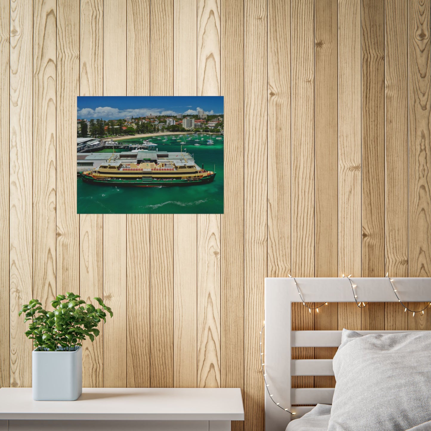 MV Collaroy at Manly Wharf Photography by Haig Gilchrist -  Ferry Harbour Poster — Coastal Travel Wall Art