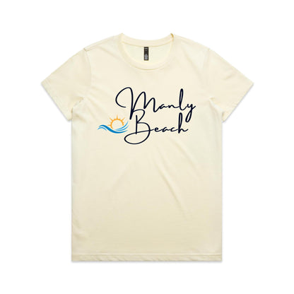 Lost Manly Custom Manly Beach Logo Limited Edition AS Colour Women's Maple Tee - Lost Manly Shop