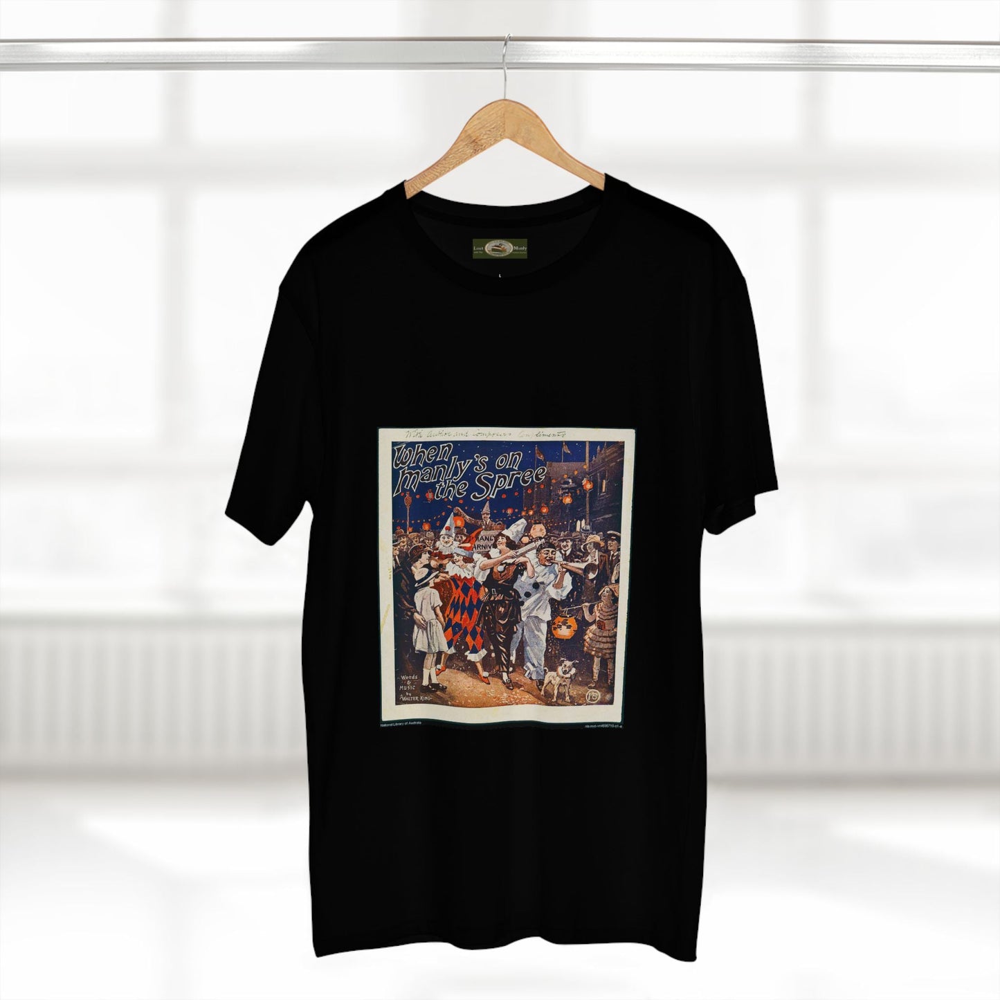 Vintage Manly Mardi Gras Staple Tee Printify