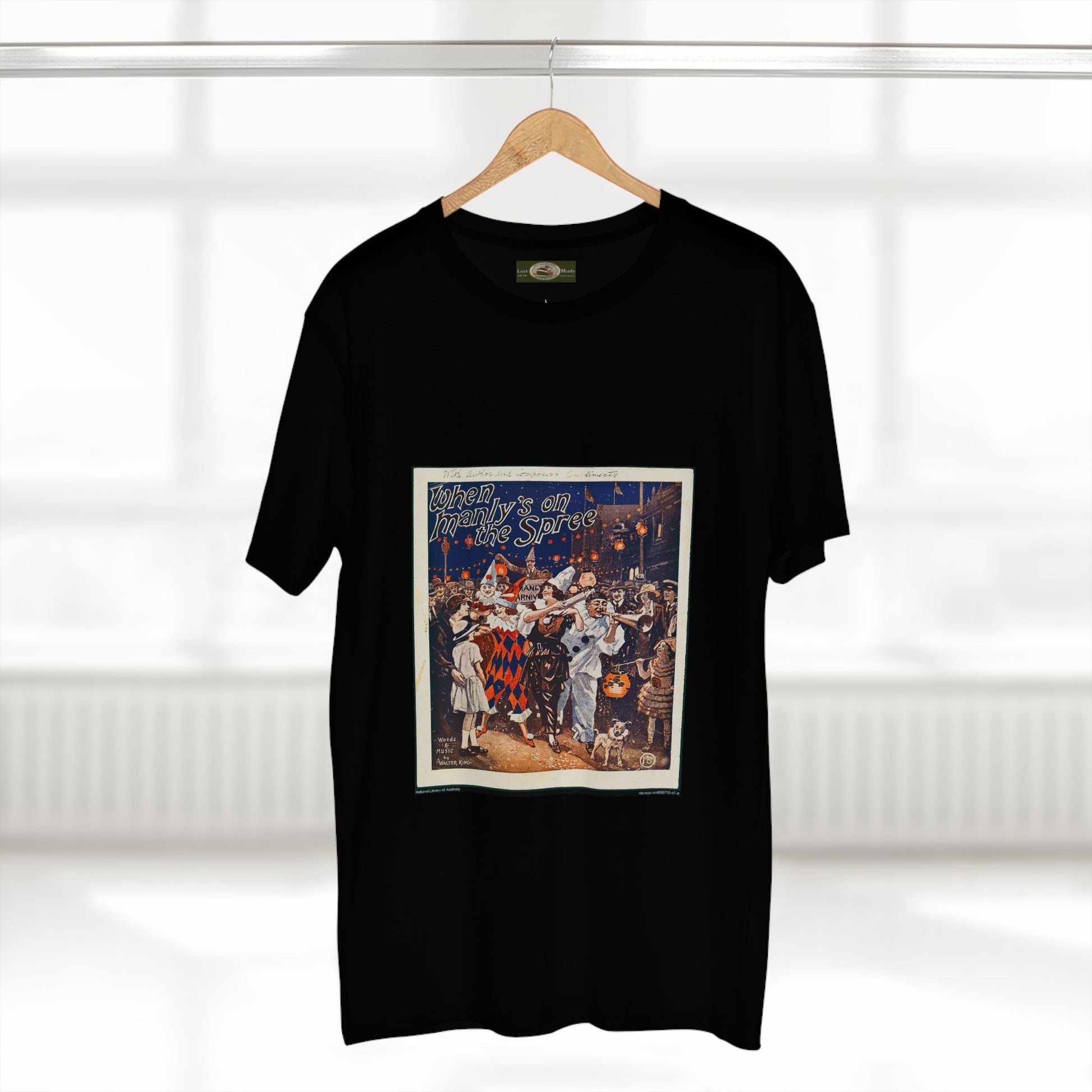 Vintage Manly Mardi Gras Staple Tee Printify
