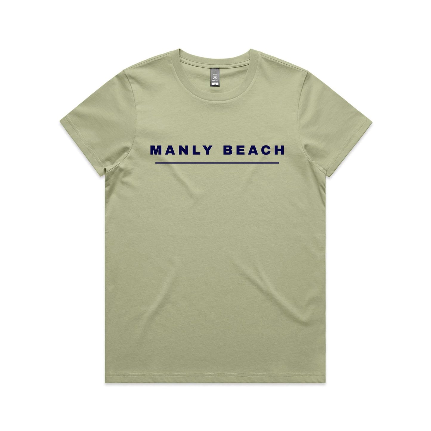 Lost Manly custom logo Manly Beach edition AS Colour Women's Maple Tee - Lost Manly Shop