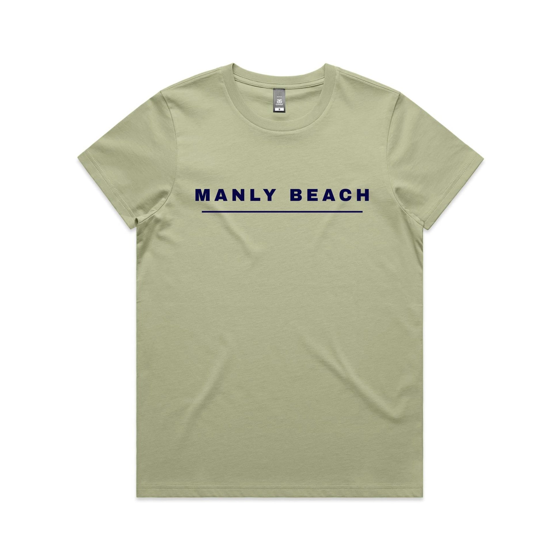 Lost Manly custom logo Manly Beach edition AS Colour Women's Maple Tee - Lost Manly Shop