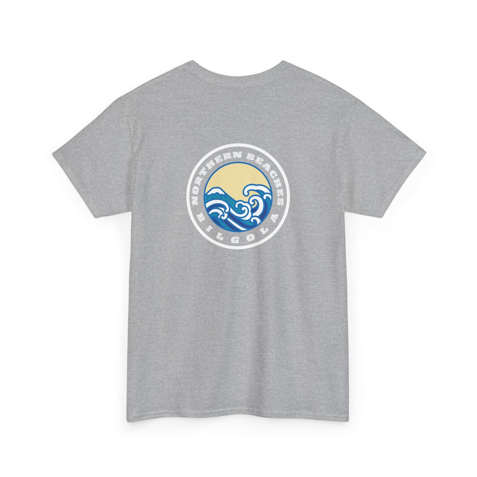 Heavy Cotton T-Shirt with free Canva custom designed logo front and back 