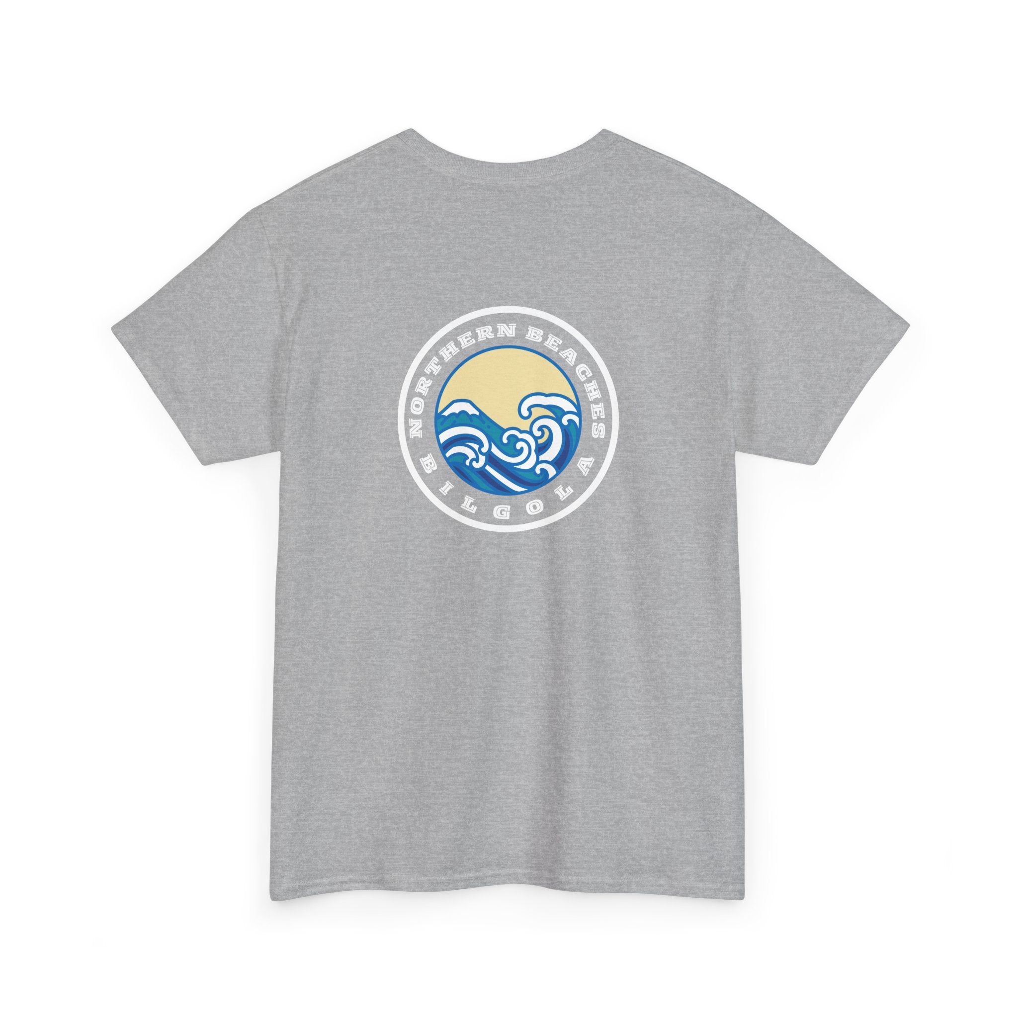 Heavy Cotton T-Shirt with free Canva custom designed logo front and back 