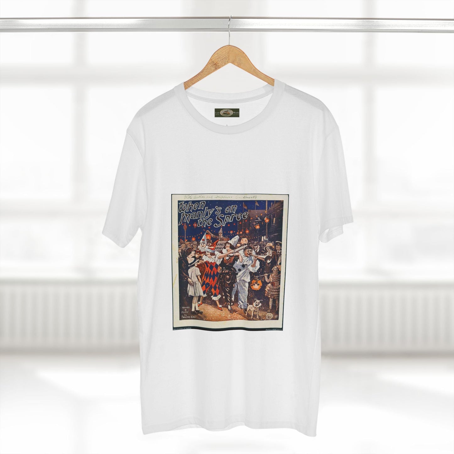 Vintage Manly Mardi Gras Staple Tee Printify