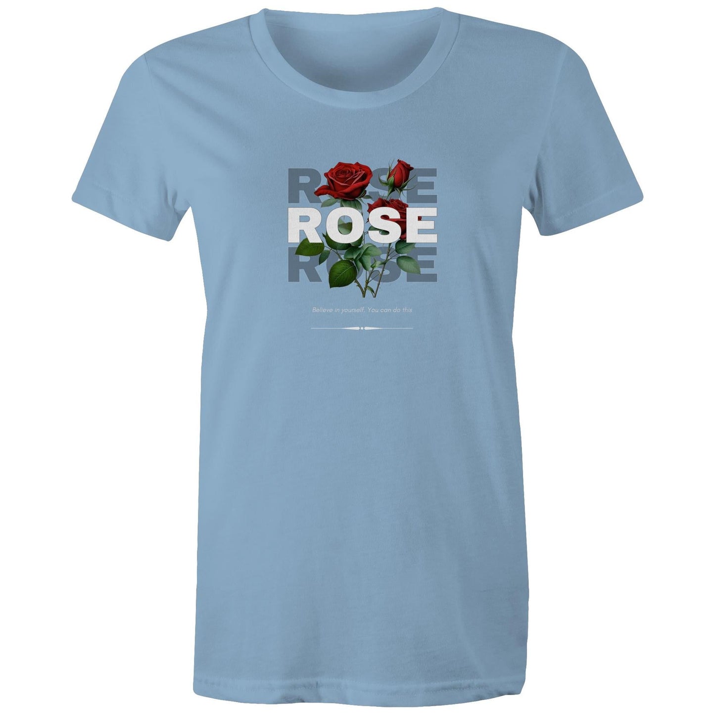 Women's Maple Tee Rose custom logo 