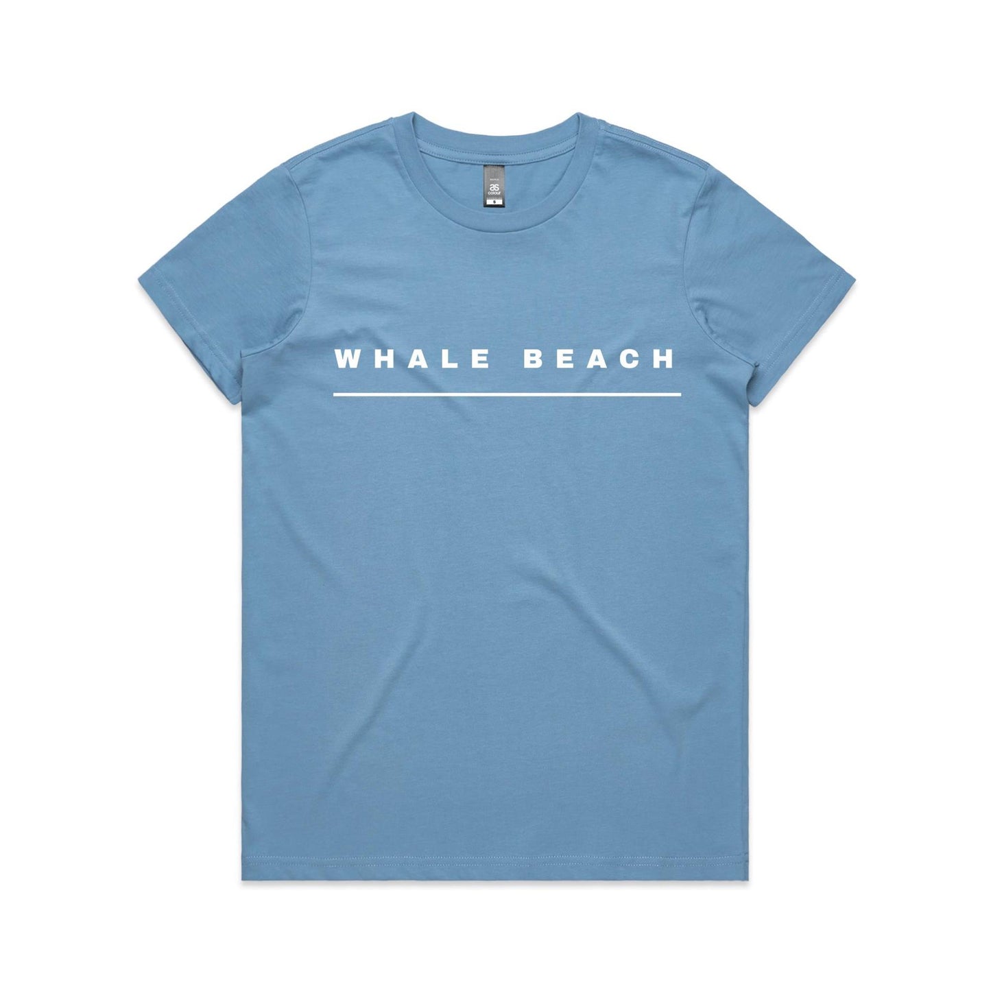 Lost Manly custom logo Whale Beach edition AS Colour Women's Maple Tee - Lost Manly Shop