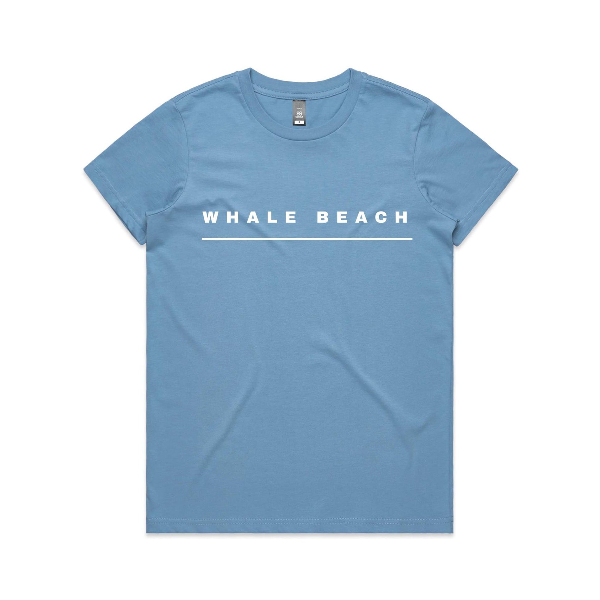 Lost Manly custom logo Whale Beach edition AS Colour Women's Maple Tee - Lost Manly Shop
