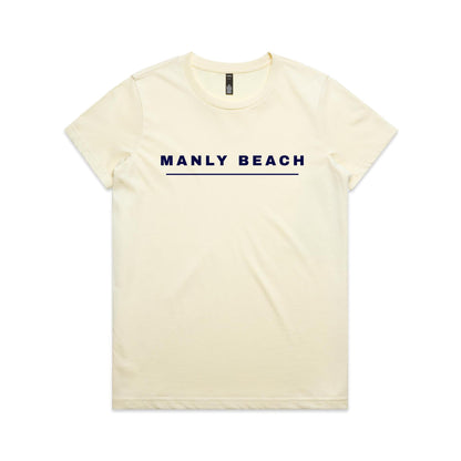 Lost Manly custom logo Manly Beach edition AS Colour Women's Maple Tee - Lost Manly Shop