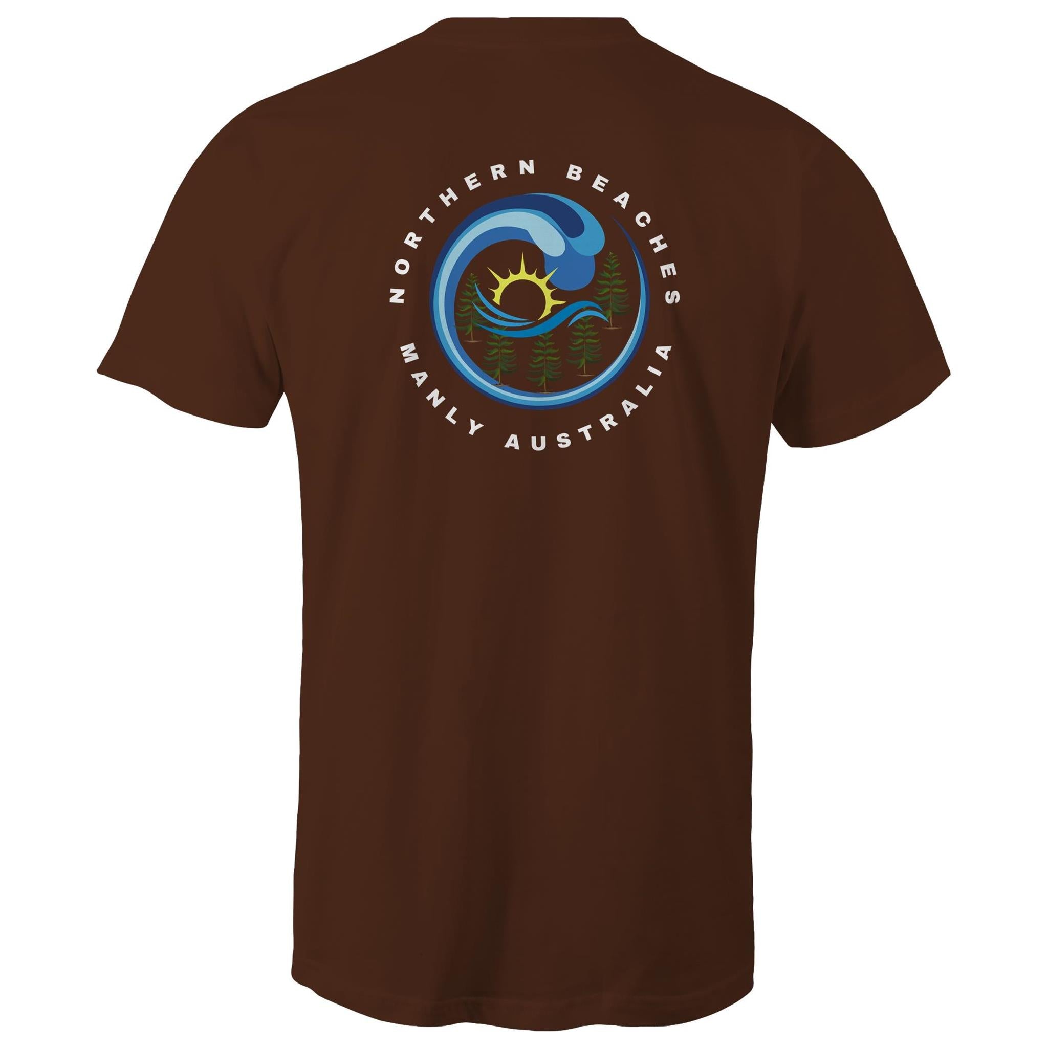 Northern Beaches Manly Australia front and back logo on AS Colour Staple Cotton Adult T-Shirt Ogo Merch