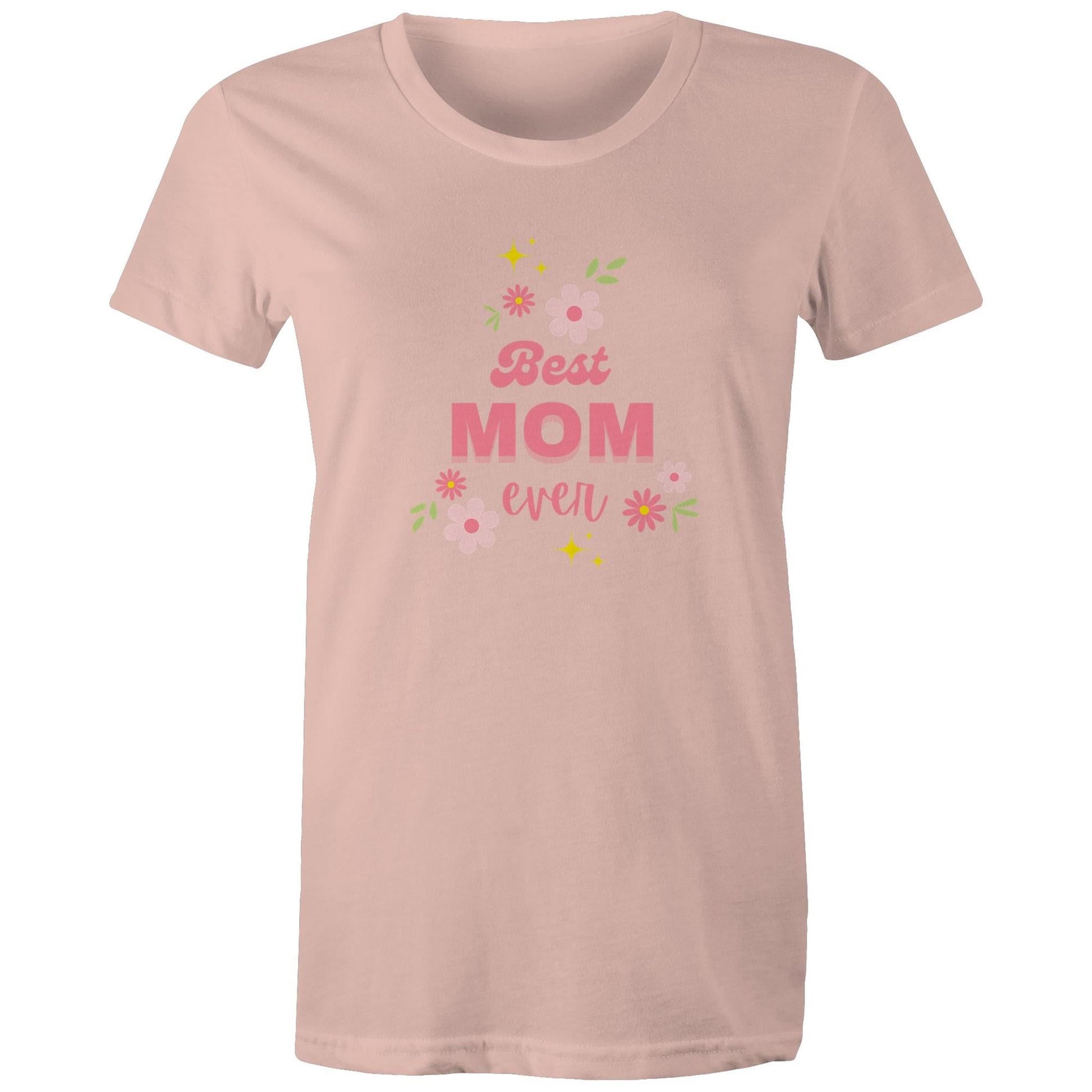 Women's Maple Tee Best Mom Ever Print 