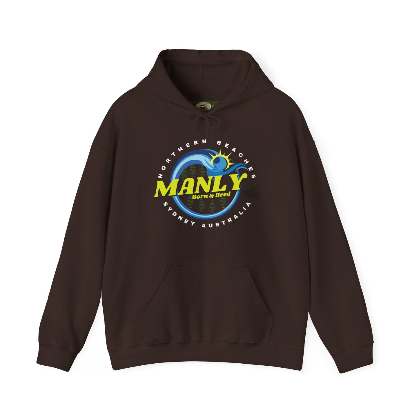 Lost Manly custom logo Manly Beach Surf Hoodie – Sydney Australia Vintage Surf Crest Hoodie - Lost Manly Shop