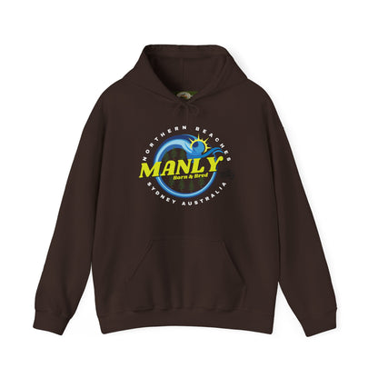 Lost Manly custom logo Manly Beach Surf Hoodie – Sydney Australia Vintage Surf Crest Hoodie - Lost Manly Shop