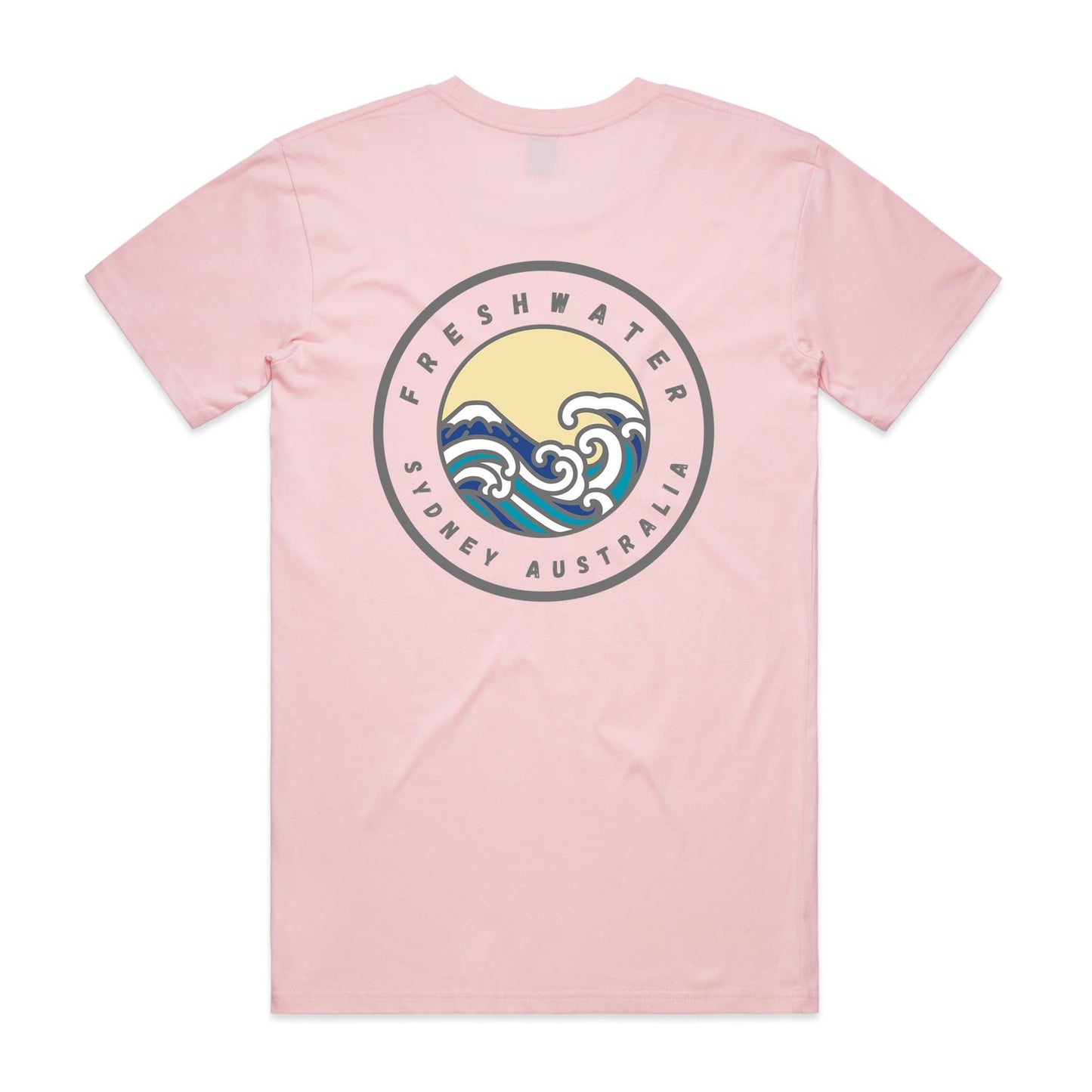 Freshwater Sydney Australia custom double logo collection Comfy Cotton Tee - Lost Manly Shop