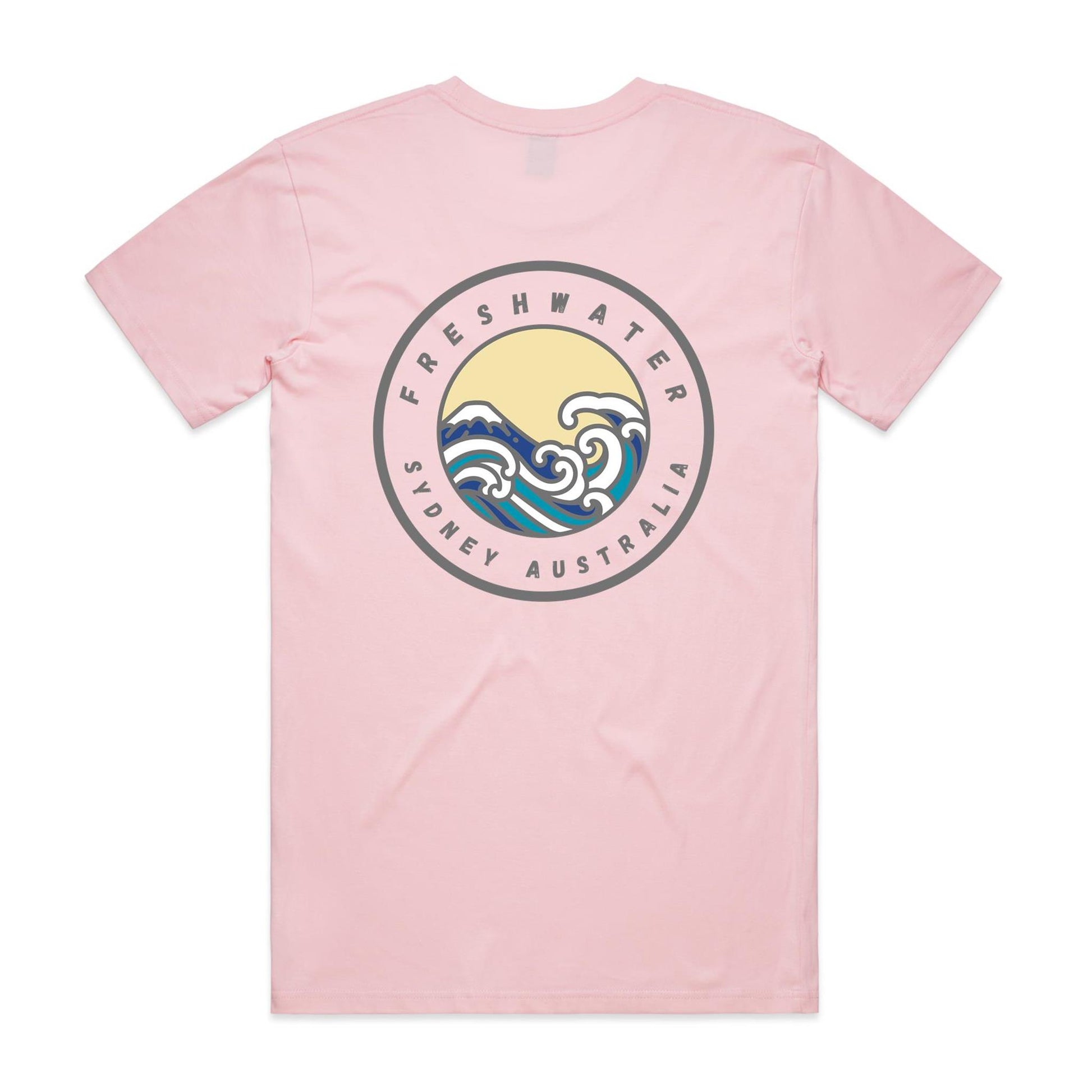 Freshwater Sydney Australia custom double logo collection Comfy Cotton Tee - Lost Manly Shop
