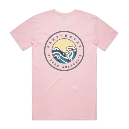 Freshwater Sydney Australia custom double logo collection Comfy Cotton Tee - Lost Manly Shop