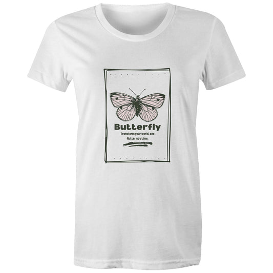 Women's Maple Tee Butterfly custom logo 