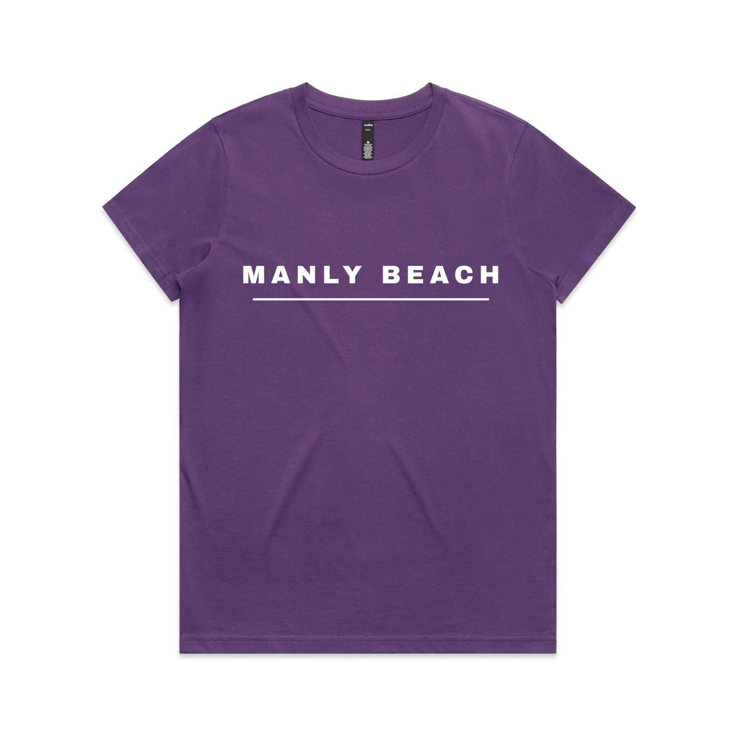 Lost Manly custom logo Manly Beach edition AS Colour Women's Maple Tee (vibrant colours) - Lost Manly Shop