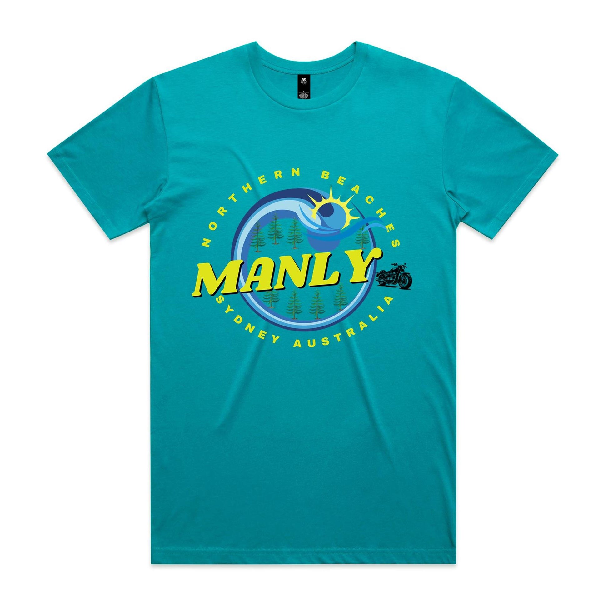 Lost Manly custom logo The Manly Barry AS Colour Staple Tee - Lost Manly Shop