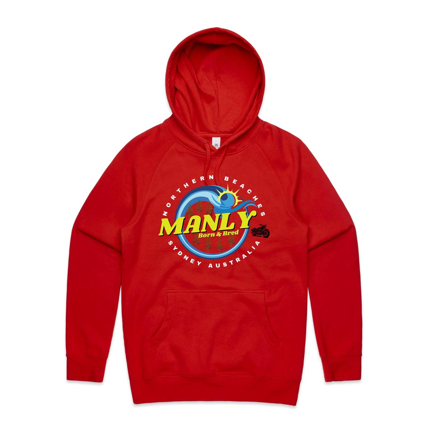 Lost Manly custom logo The Manly Barry Born & Bred edition AS Colour - Supply Hood - Lost Manly Shop