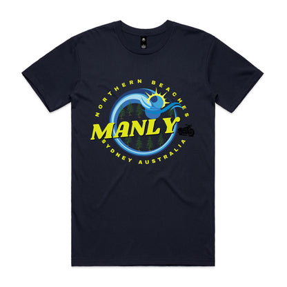 Lost Manly custom logo The Manly Barry AS Colour Staple Tee - Lost Manly Shop