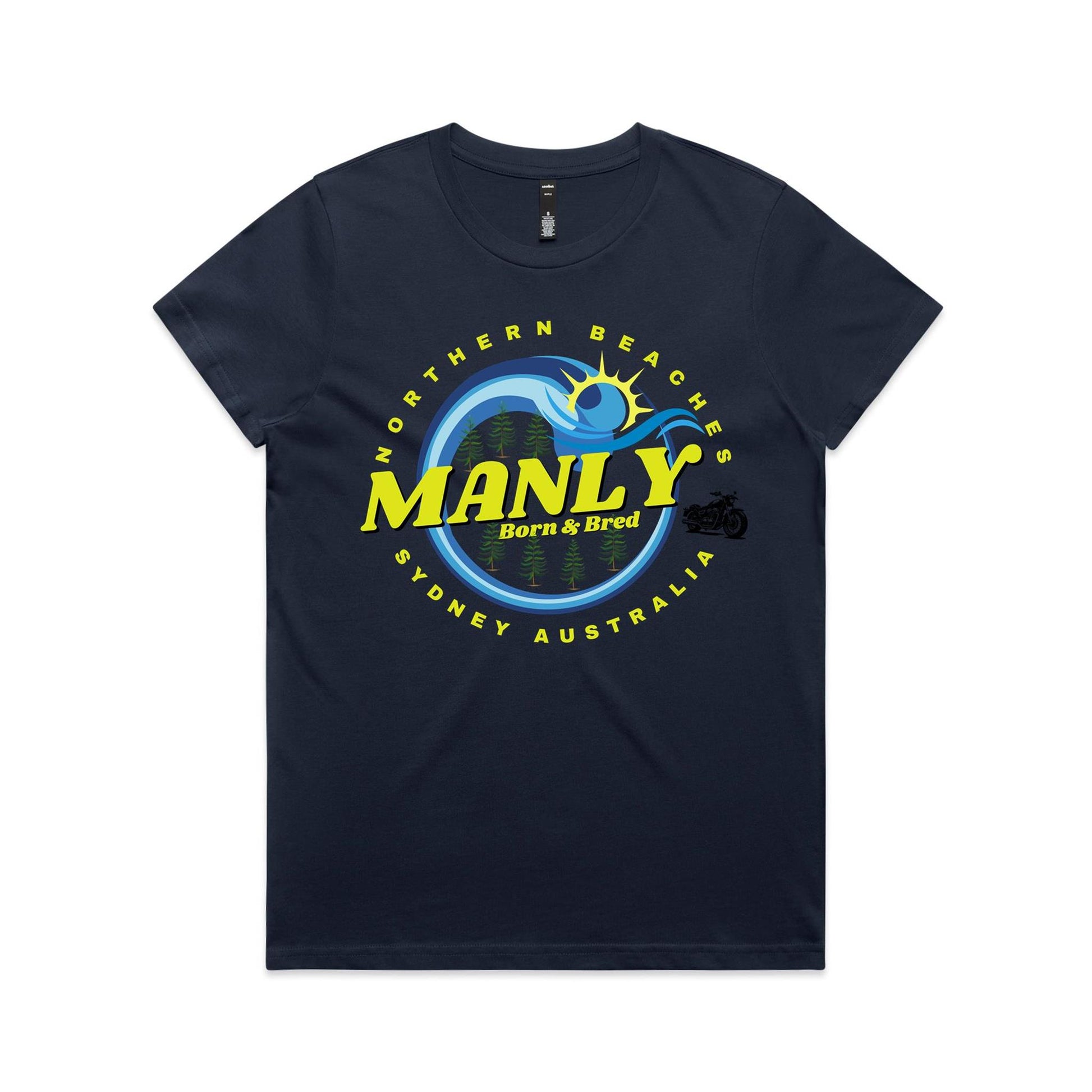 Lost Manly custom logo Manly Born & Bred edition AS Colour Women's Maple Tee - Lost Manly Shop