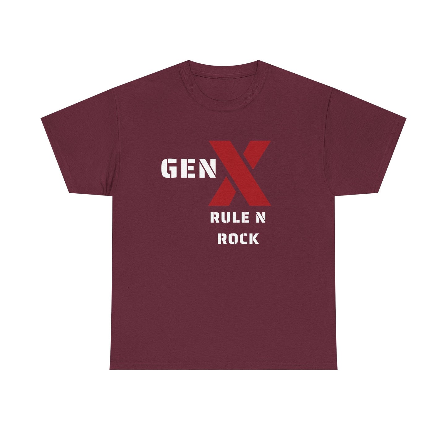 Gen X Rule N Rock Unisex Tee - Vintage Style Music T-Shirt, Casual Wear, Gift for Gen X, Music Lovers, Nostalgia Apparel 