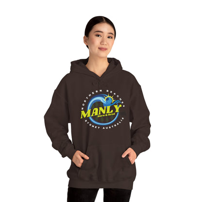 Lost Manly custom logo Manly Beach Surf Hoodie – Sydney Australia Vintage Surf Crest Hoodie - Lost Manly Shop