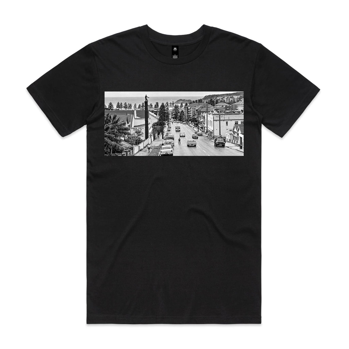 Vintage Manly Tyre Man Cotton T-Shirt | Northern Beaches