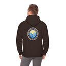 Hoodie with free Canva custom design logo front back Bondi bnb/Bilgola 