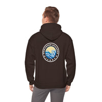 Hoodie with free Canva custom design logo front back Bondi bnb/Bilgola 