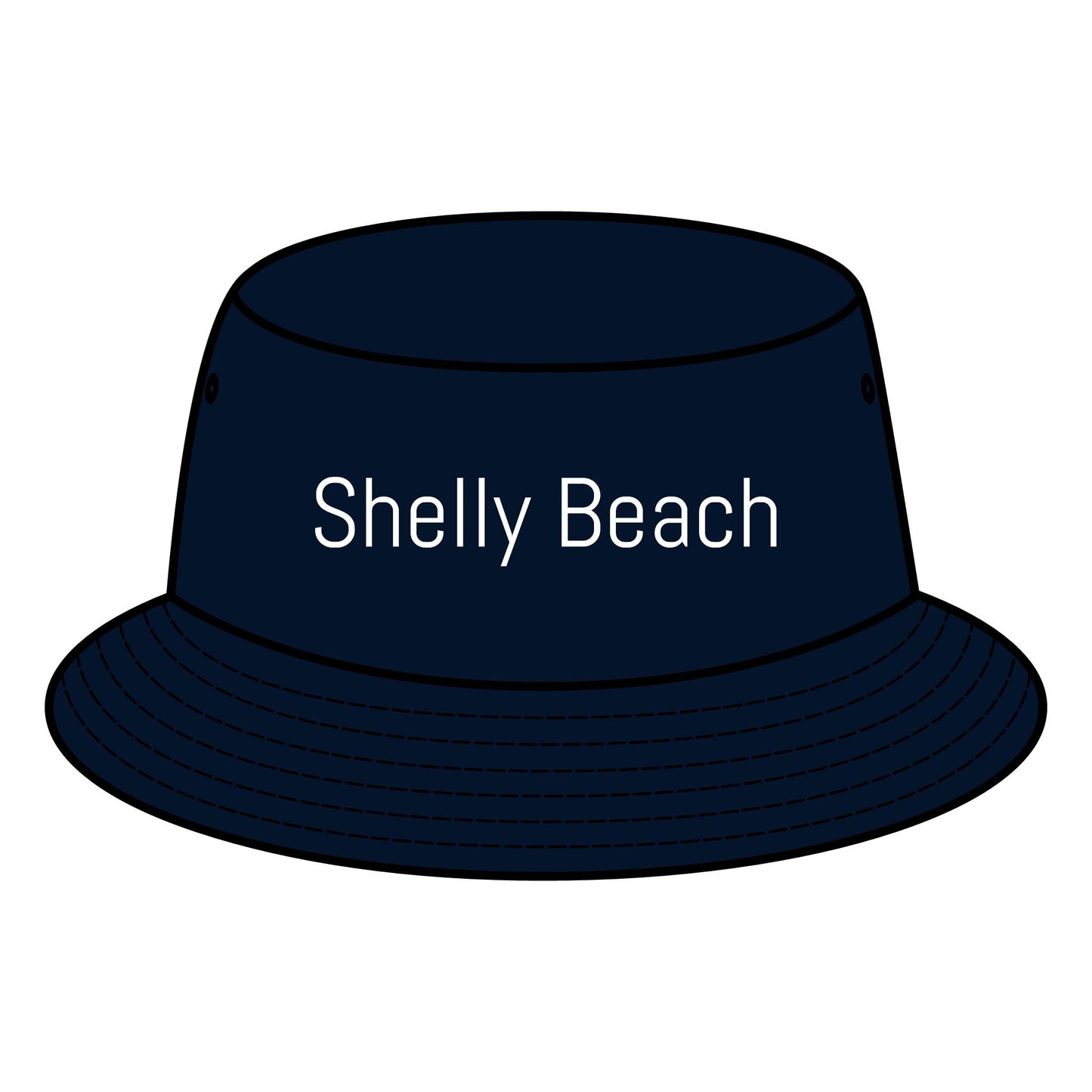 SHELLY BEACH Bucket Hat Custom Northern Beaches Logo Design 