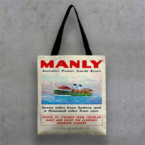 Canvas Tote Bag Black Strap 
