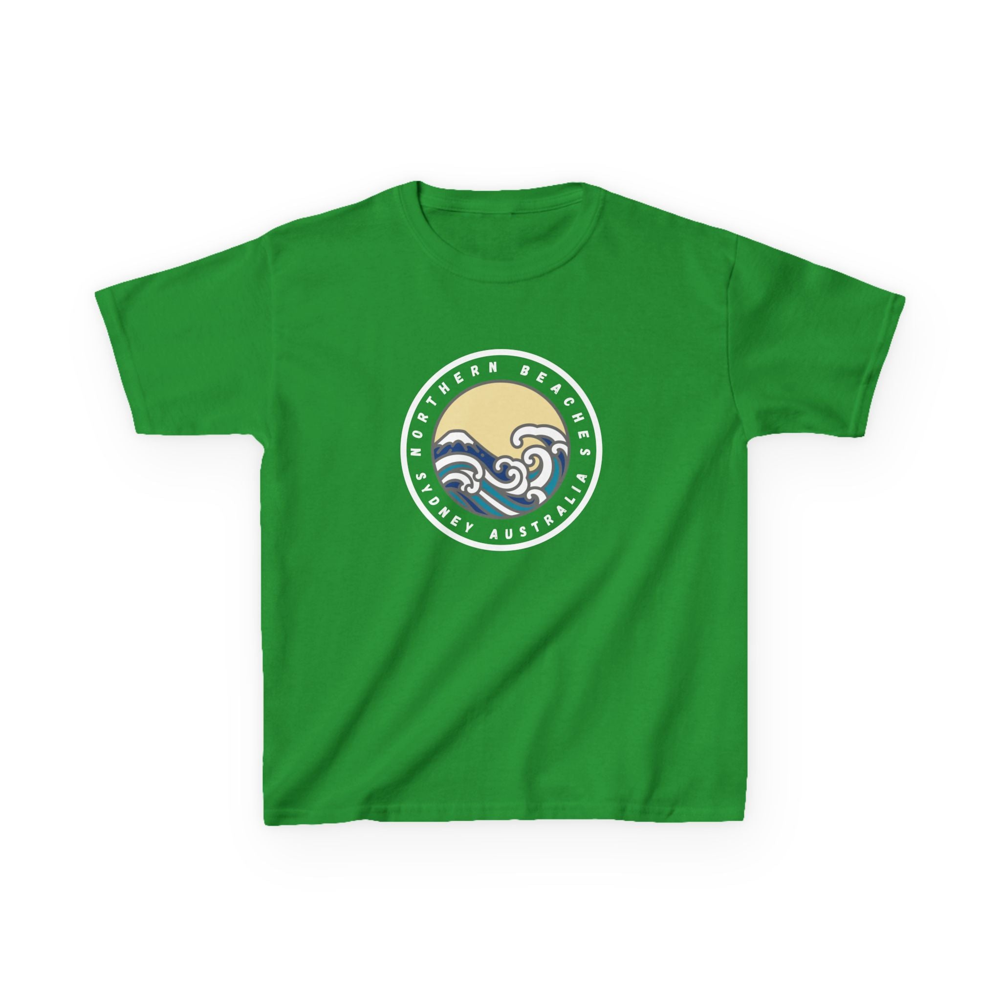 Ocean Wave Kids Cotton Tee – Northern Beaches logo 