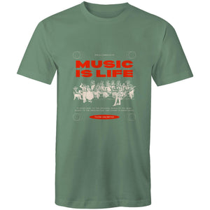 Mens T-Shirt Music is my life custom logo 