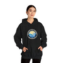 Hoodie with free Canva custom design logo front back Bondi bnb/Bilgola 