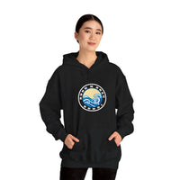 Hoodie with free Canva custom design logo front back Bondi bnb/Bilgola 