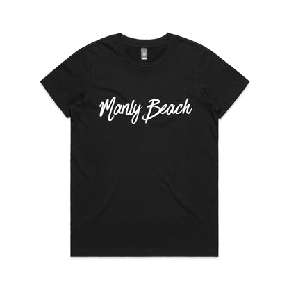 Lost Manly custom logo Manly Beach edition AS Colour Women's Maple Tee - Lost Manly Shop
