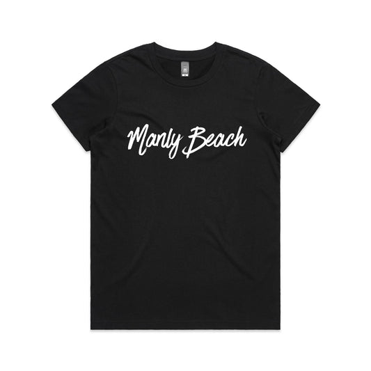 Lost Manly custom logo Manly Beach edition AS Colour Women's Maple Tee - Lost Manly Shop